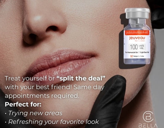 Up to 100 units of Jeuveau a $200 savings if purchased prior to 12/3